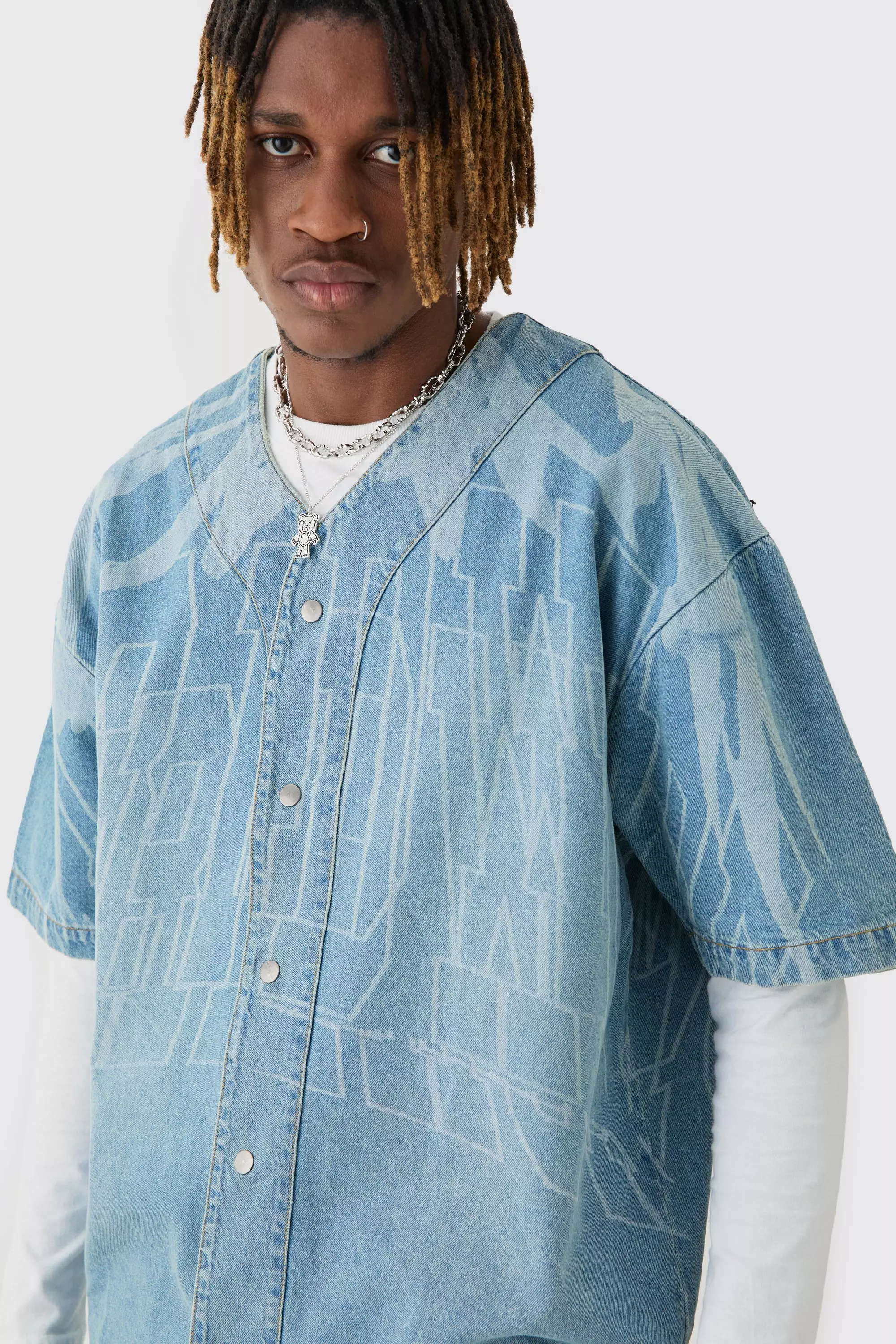 Spijkerblouse man hotsell